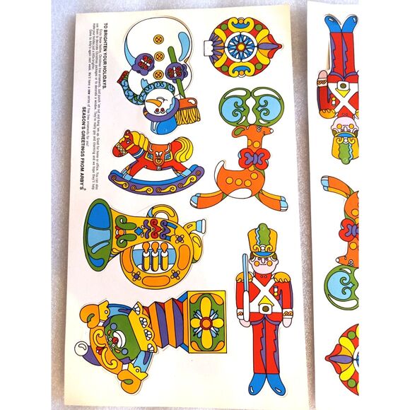 UNUSED Vintage Paper Christmas Ornaments 3 Cardstock Punch-out Sheets Arby's - Picture 3 of 6
